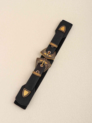 Double Buckle PU Leather Belt - Closet of Ren