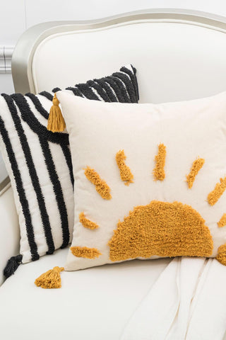 Sun Graphic Tassel Decorative Throw Pillow Case - Closet of Ren