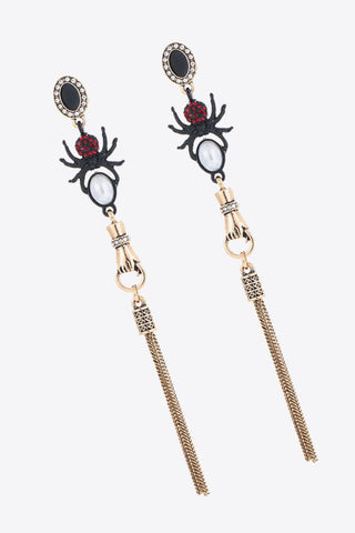 18K Gold-Plated Spider Drop Earrings - Closet of Ren