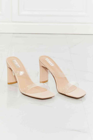 MMShoes Walking On Air Transparent Double Band Heeled Sandal - Closet of Ren