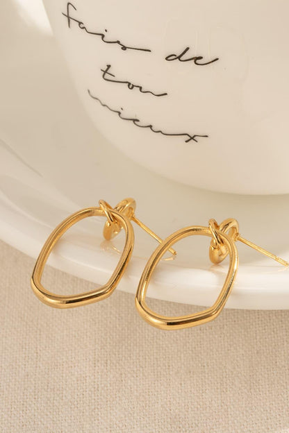 18K Gold-Plated Dangle Earrings - Closet of Ren