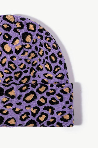Leopard Pattern Cuffed Beanie - Closet of Ren