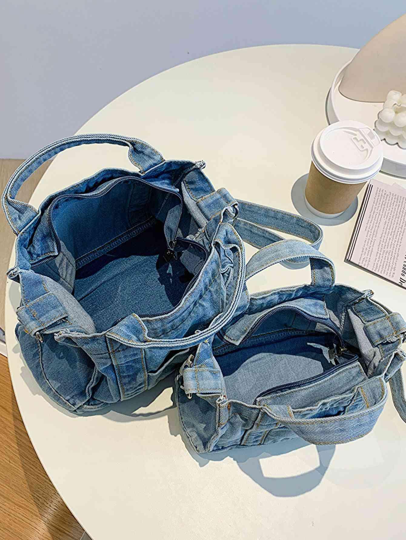 Denim Shoulder Bag by Adored - Closet of Ren