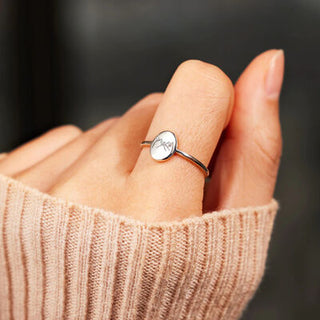 Pinky Promise Ring | Multiple Color Options | 925 Sterling Silver Engraved Ring