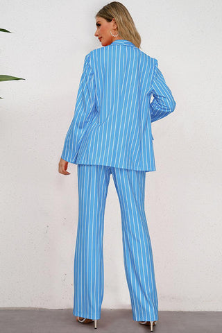 Striped Long Sleeve Top and Pants Set - Closet of Ren