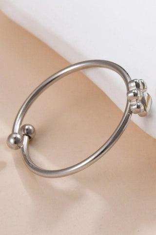 Bear Track Stainless Steel Open Ring - Closet of Ren