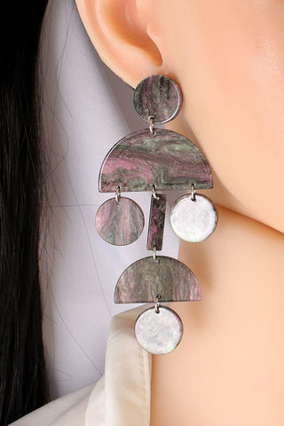 Geometric Galaxy Acrylic Dangle Earrings - Closet of Ren