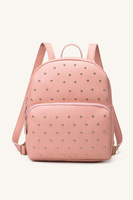 Studded PU Leather Backpack - Closet of Ren