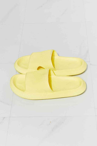 MMShoes Arms Around Me Open Toe Slide in Yellow - Closet of Ren