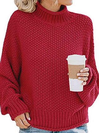 Turtleneck Dropped Shoulder Sweater - Closet of Ren