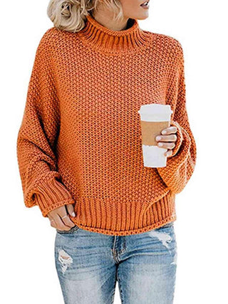 Turtleneck Dropped Shoulder Sweater - Closet of Ren