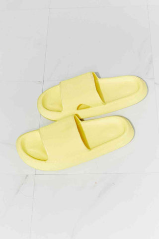 MMShoes Arms Around Me Open Toe Slide in Yellow - Closet of Ren