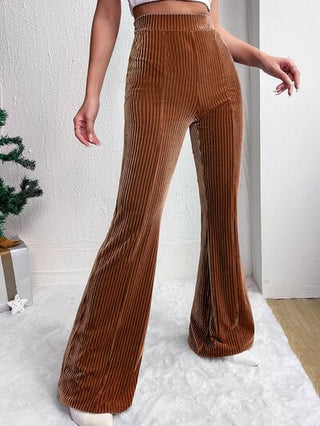 Ribbed High Waist Bootcut Pants