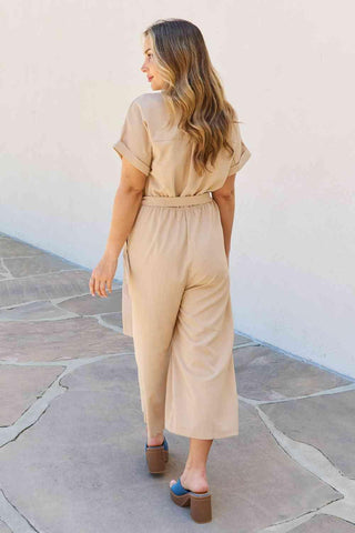 All In One Solid Wide Leg Jumpsuit by Petal Dew - Closet of Ren