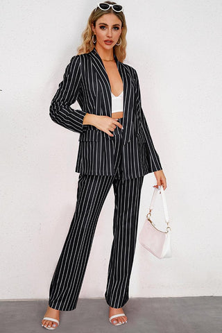 Striped Long Sleeve Top and Pants Set - Closet of Ren