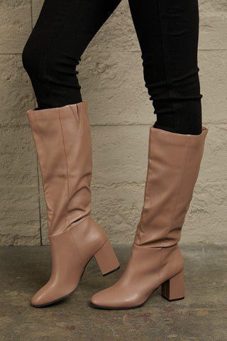 East Lion Corp Block Heel Knee High Boots - Closet of Ren