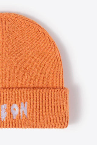 COME ON Embroidered Cuff Knit Beanie - Closet of Ren