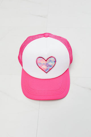 Fame Falling For You Trucker Hat in Pink - Closet of Ren