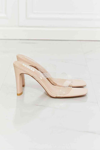 MMShoes Walking On Air Transparent Double Band Heeled Sandal - Closet of Ren