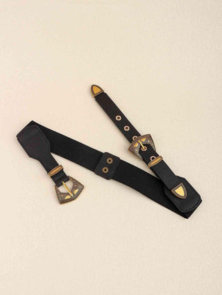 Double Buckle PU Leather Belt - Closet of Ren