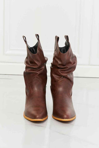 MMShoes Better in Texas Scrunch Cowboy Boots in Brown - Closet of Ren