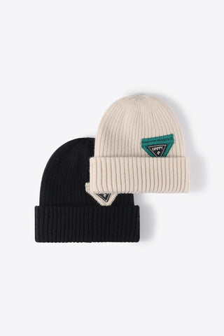 HAPPY Contrast Beanie - Closet of Ren