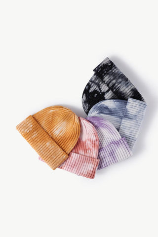 Tie-Dye Ribbed Cuffed Beanie - Closet of Ren