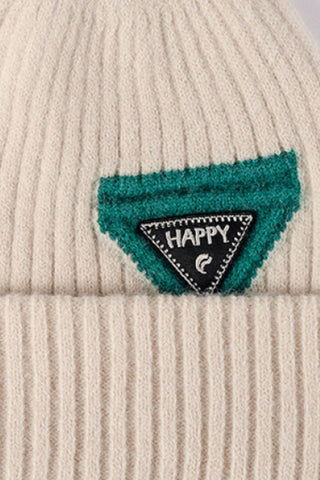 HAPPY Contrast Beanie - Closet of Ren