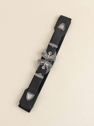 Double Buckle PU Leather Belt - Closet of Ren