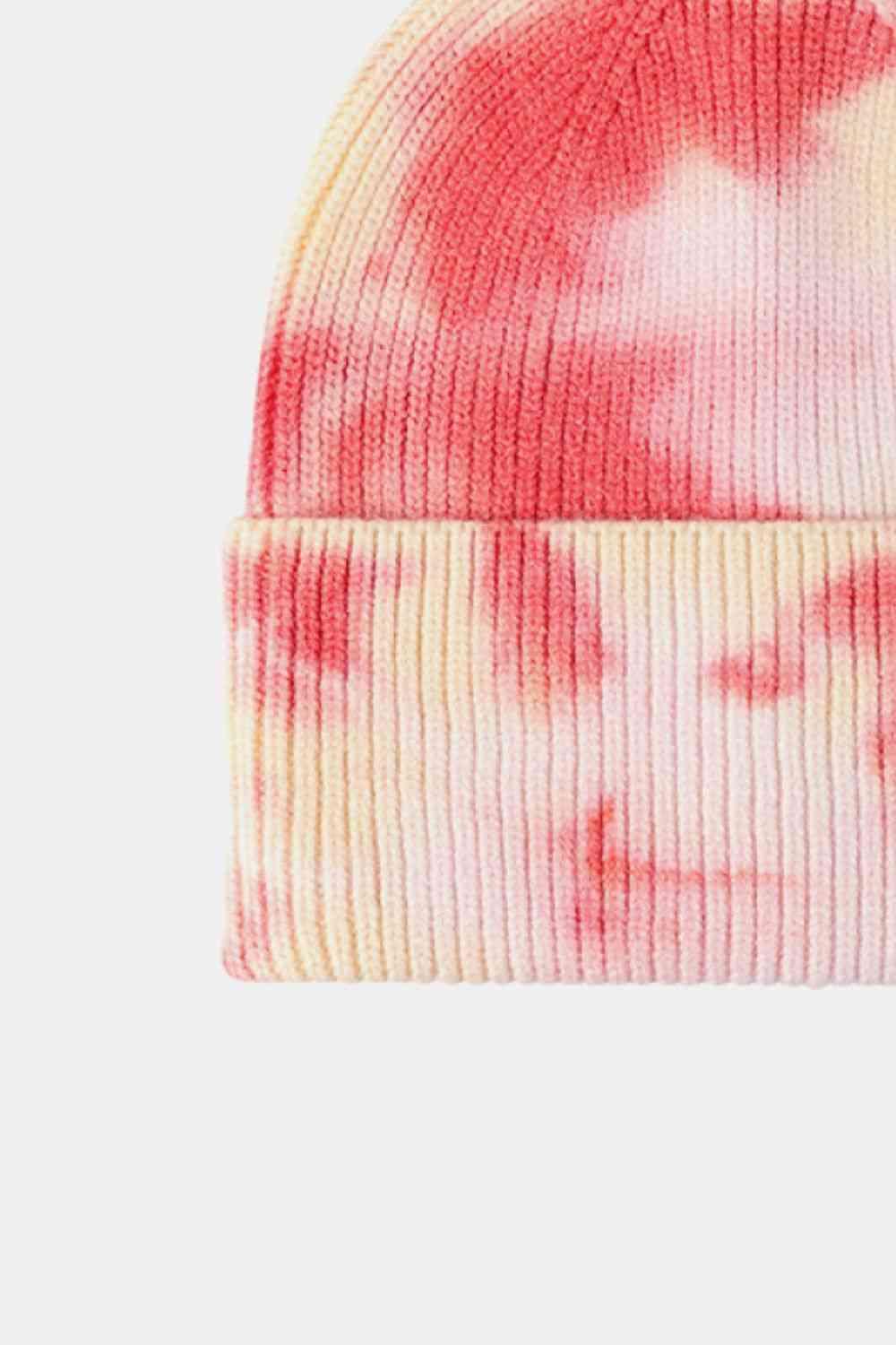 Tie-Dye Cuffed Rib-Knit Beanie Hat - Closet of Ren
