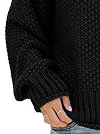 Turtleneck Dropped Shoulder Sweater - Closet of Ren