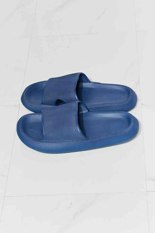 MMShoes Arms Around Me Open Toe Slide in Navy - Closet of Ren