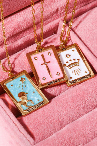 Tarot Card Pendant Copper Necklace - Closet of Ren