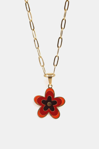 Flower Pendant Stainless Steel Necklace - Closet of Ren