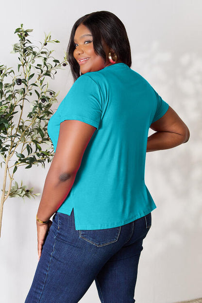 Basic Bae Full Size Round Neck Short Sleeve T-Shirt | Multiple Color Choices