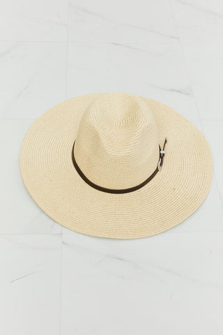 Boho Summer Straw Fedora Hat in Ivory | Fame Accessories - Closet of Ren