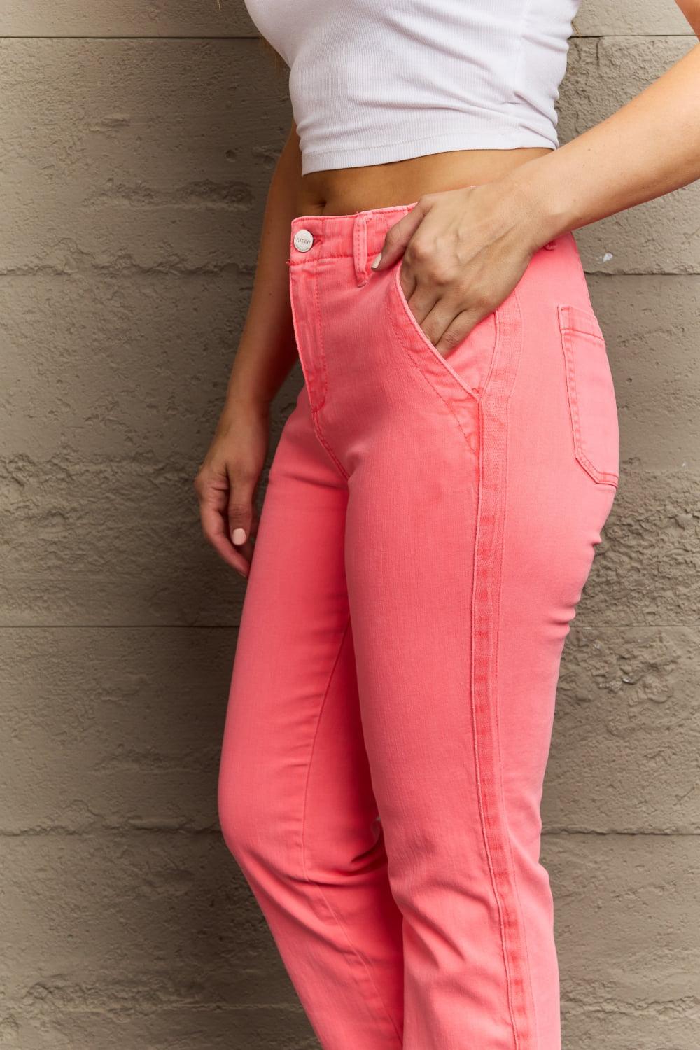 RISEN Kenya Full Size High Waist Side Twill Straight Jeans - Closet of Ren