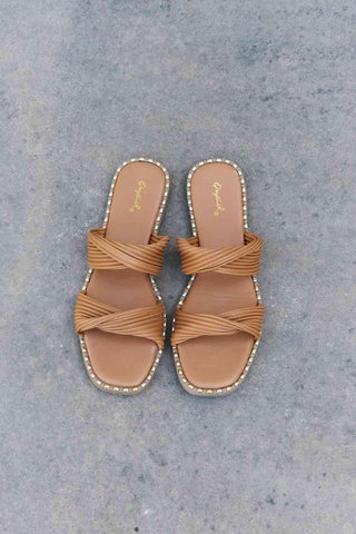 Qupid Summertime Fine Double Strap Twist Sandals - Closet of Ren