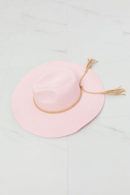 Route To Paradise Straw Hat in Pink | Fame Accessories - Closet of Ren