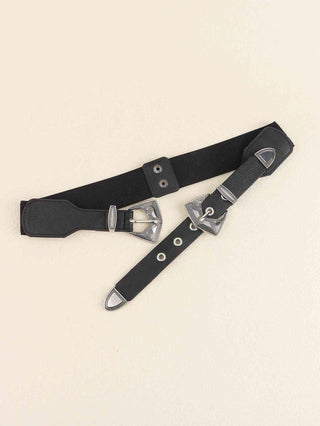 Double Buckle PU Leather Belt - Closet of Ren