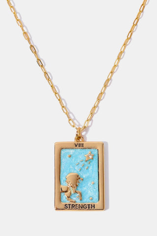 Tarot Card Pendant Copper Necklace - Closet of Ren