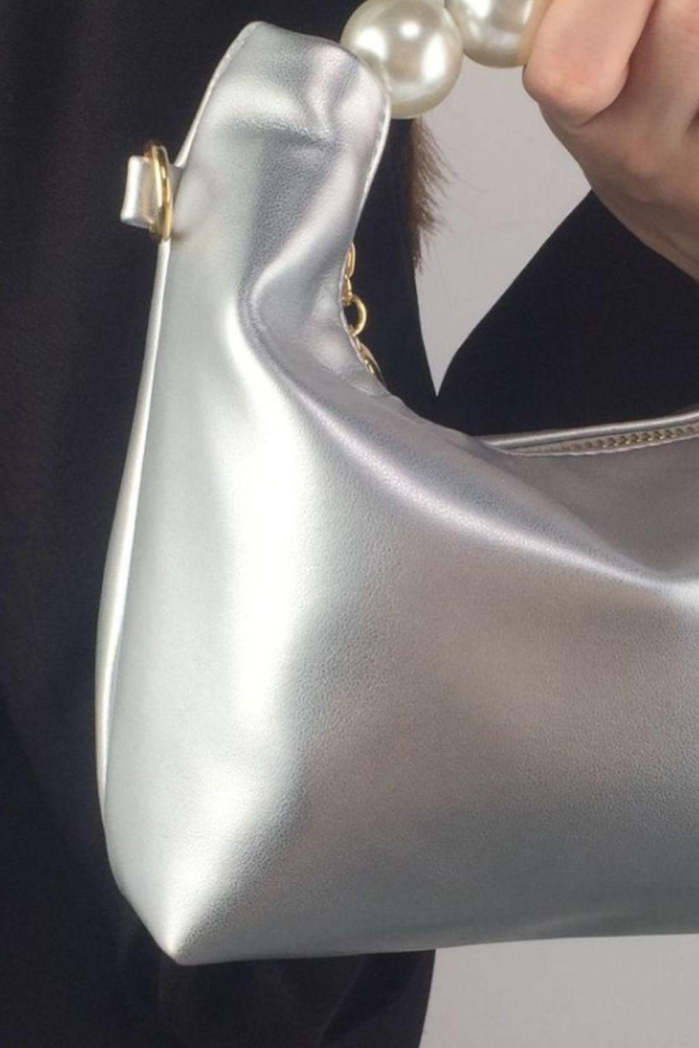 Adored PU Leather Pearl Handbag - Closet of Ren