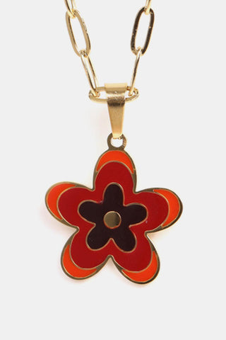 Flower Pendant Stainless Steel Necklace - Closet of Ren