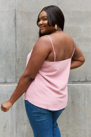 Sweet Lovely By Jen Full Size Scalloped Cami in Rosewood - Closet of Ren