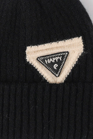 HAPPY Contrast Beanie - Closet of Ren